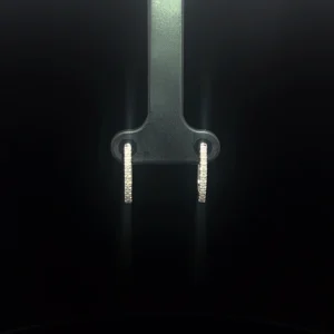 Diamond Single Row Huggies Earrings